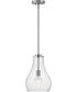 Frankie 1-Light Small Single Light Pendant in Brushed Nickel