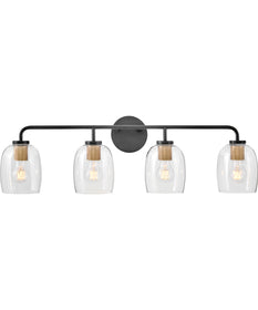 Percy 4-Light Large Four Light Vanity in Black