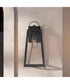 Hedry Large Outdoor Wall Lantern with Clear Glass Panels Matte Black