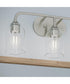 Ilia 3-Light Bath Vanity with Clear Glass Shade Brushed Nickel