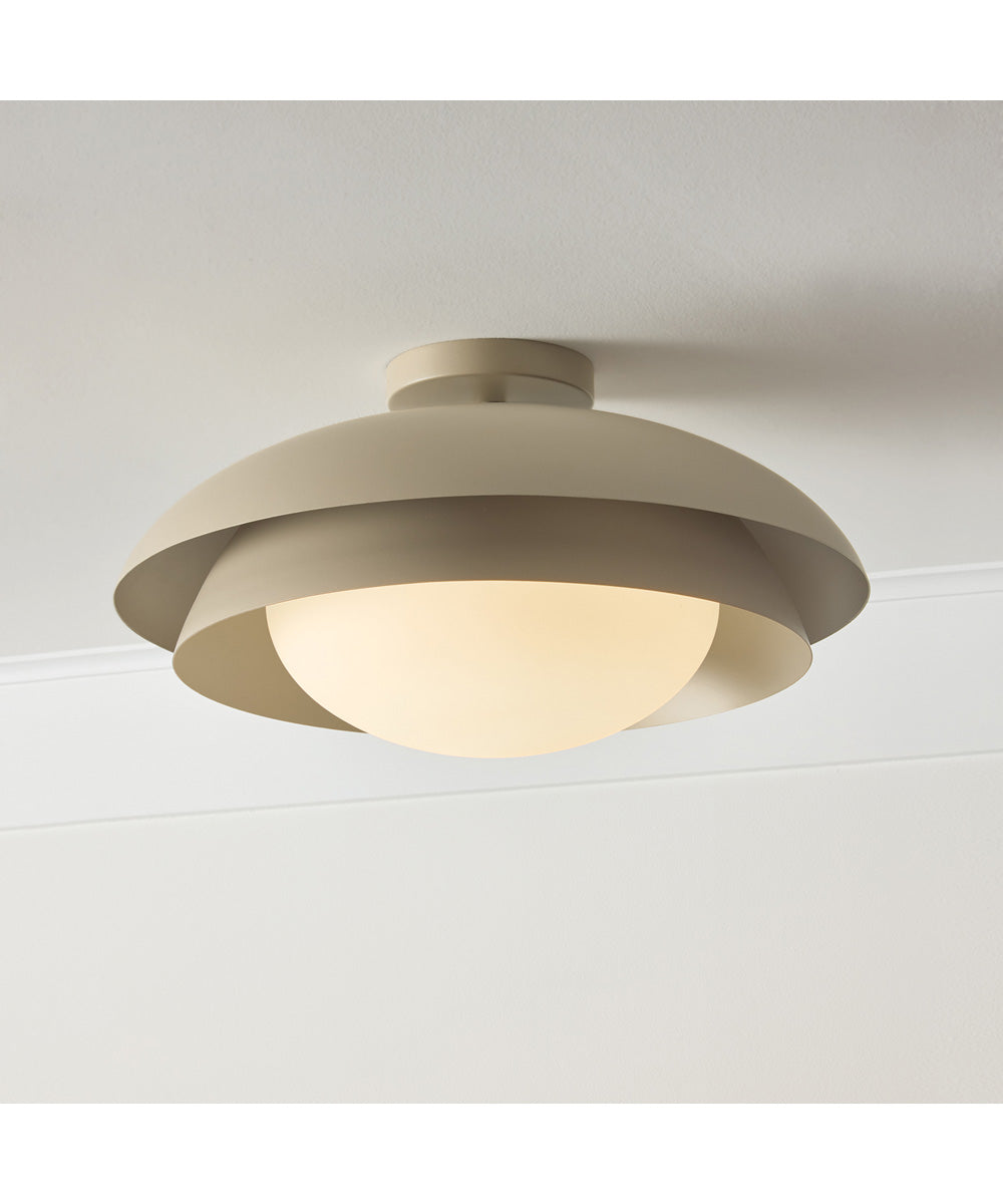 Jensen 1-Light Semi-Flush Taupe