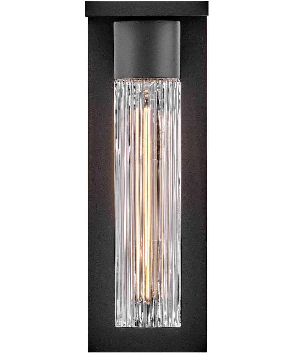 Voight 1-Light Medium Wall Mount Lantern in Black