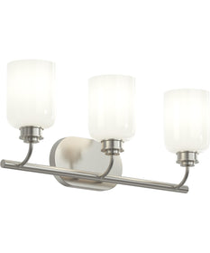 Reines 3-Light Bath Vanity with Opal Glass Shades Brushed Nickel