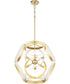Domain 8-light Pendant Studio White|Aged Brass