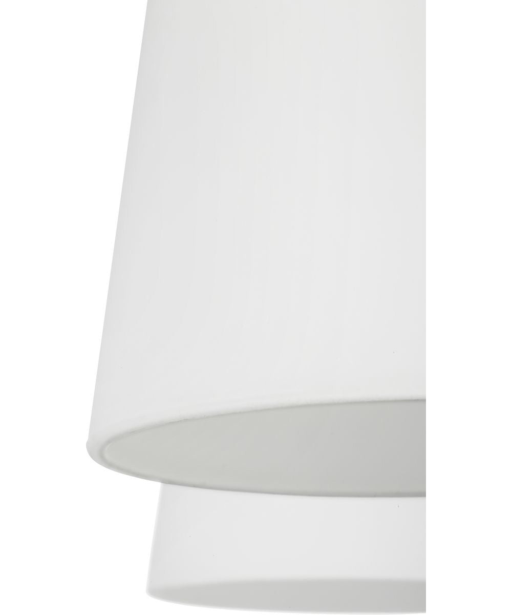 Vertex 3-Light Etched White Convertible Chandelier Brushed Gold