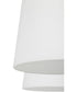 Vertex 3-Light Etched White Convertible Chandelier Brushed Gold