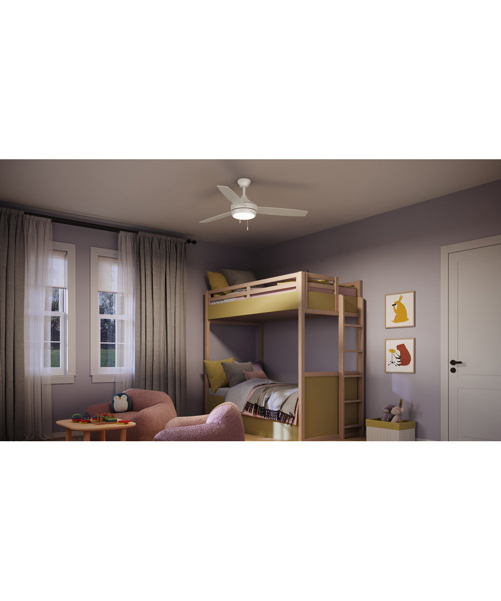 Nolyn 52 in. 3-Blade Modern LED Ceiling Fan Matte White