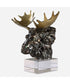 Moose Bust Bronze Sculpture