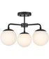Julep 3-Light Medium Semi-Flush Mount in Black