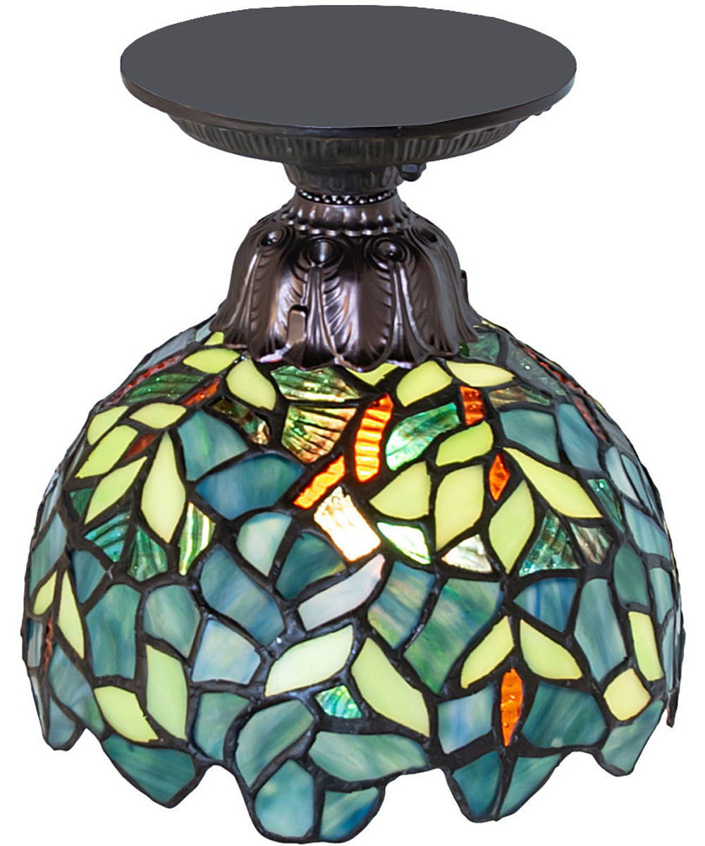 8" Wide Nightfall Wisteria Flushmount