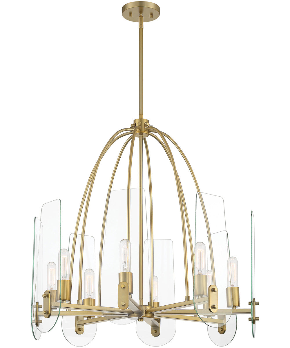 Bergen Beach 8 Light Chandelier Brushed Gold