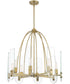 Bergen Beach 8 Light Chandelier Brushed Gold