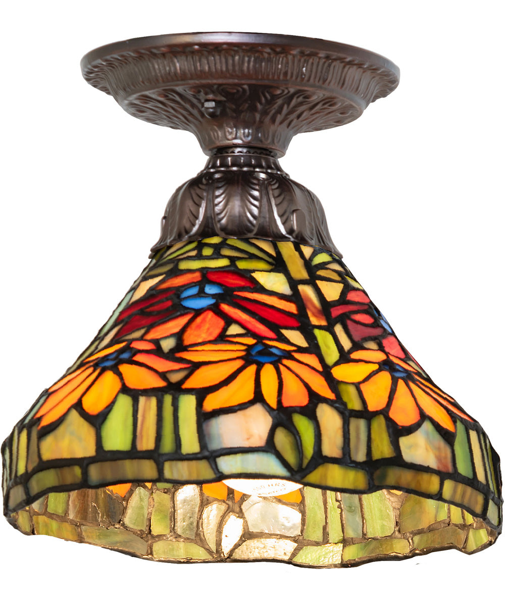 8" Wide Poinsettia Flushmount