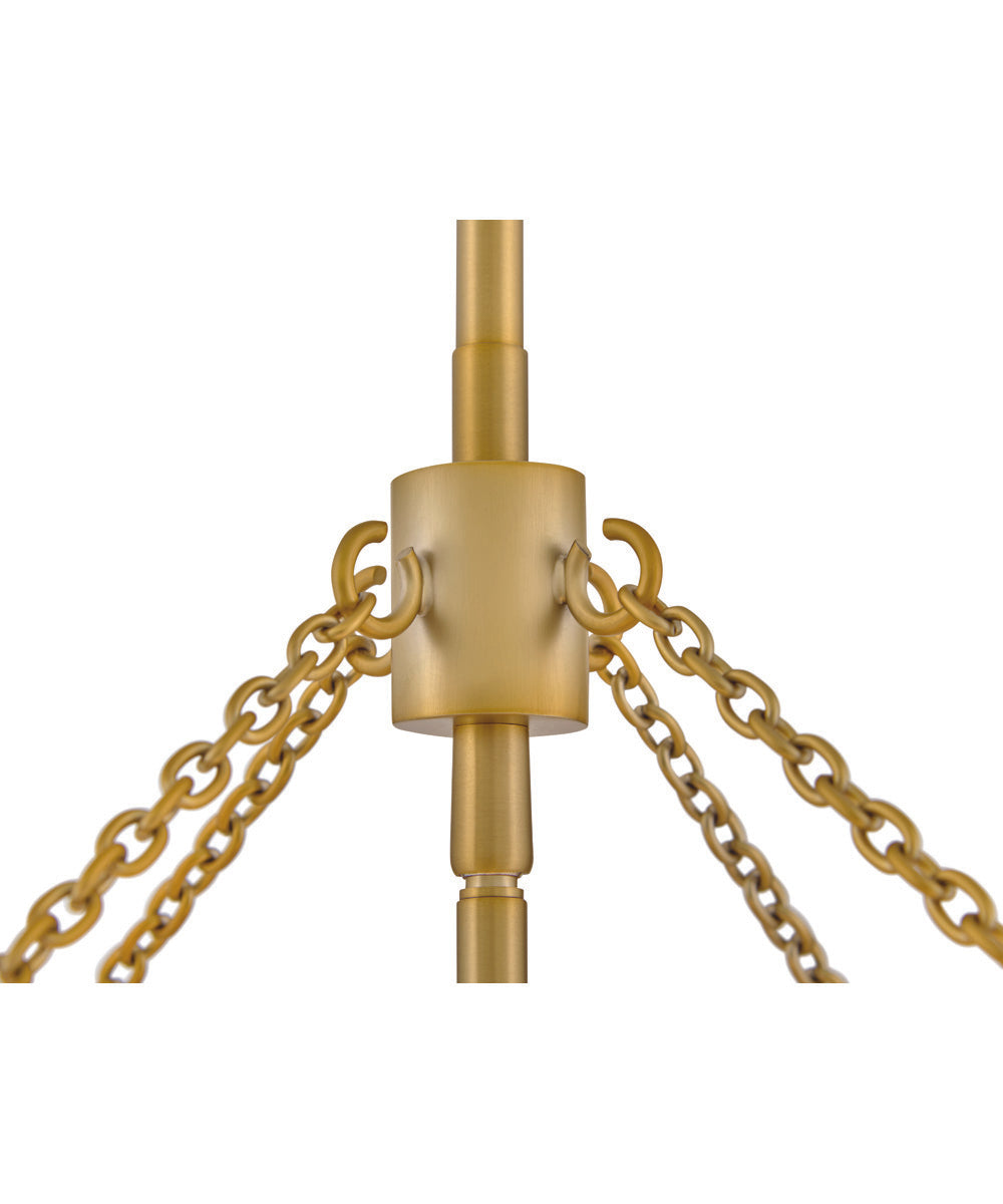 Gwen 5-Light Medium Drum Chandelier in Lacquered Brass