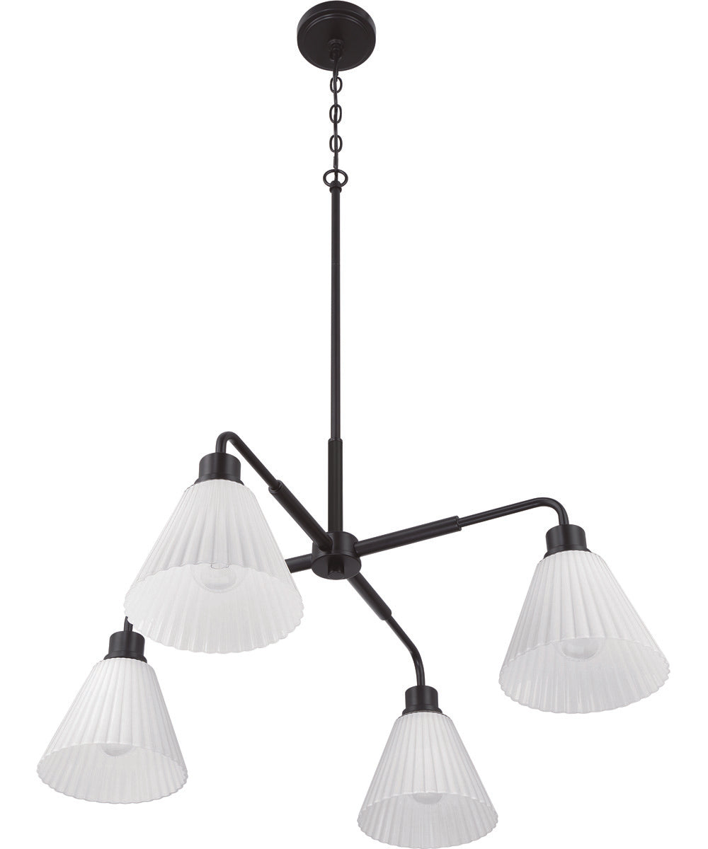 Pleated II 4-Light Lighting Flat Black