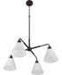 Pleated II 4-Light Lighting Flat Black