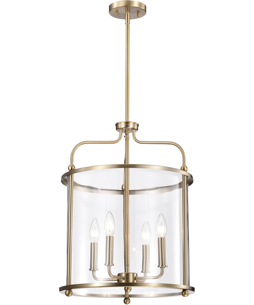 Yorktown 4-Light Pendant Burnished Brass