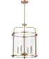 Yorktown 4-Light Pendant Burnished Brass