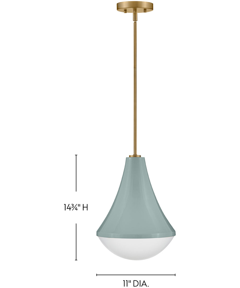 Haddie 1-Light Small Pendant in Seafoam