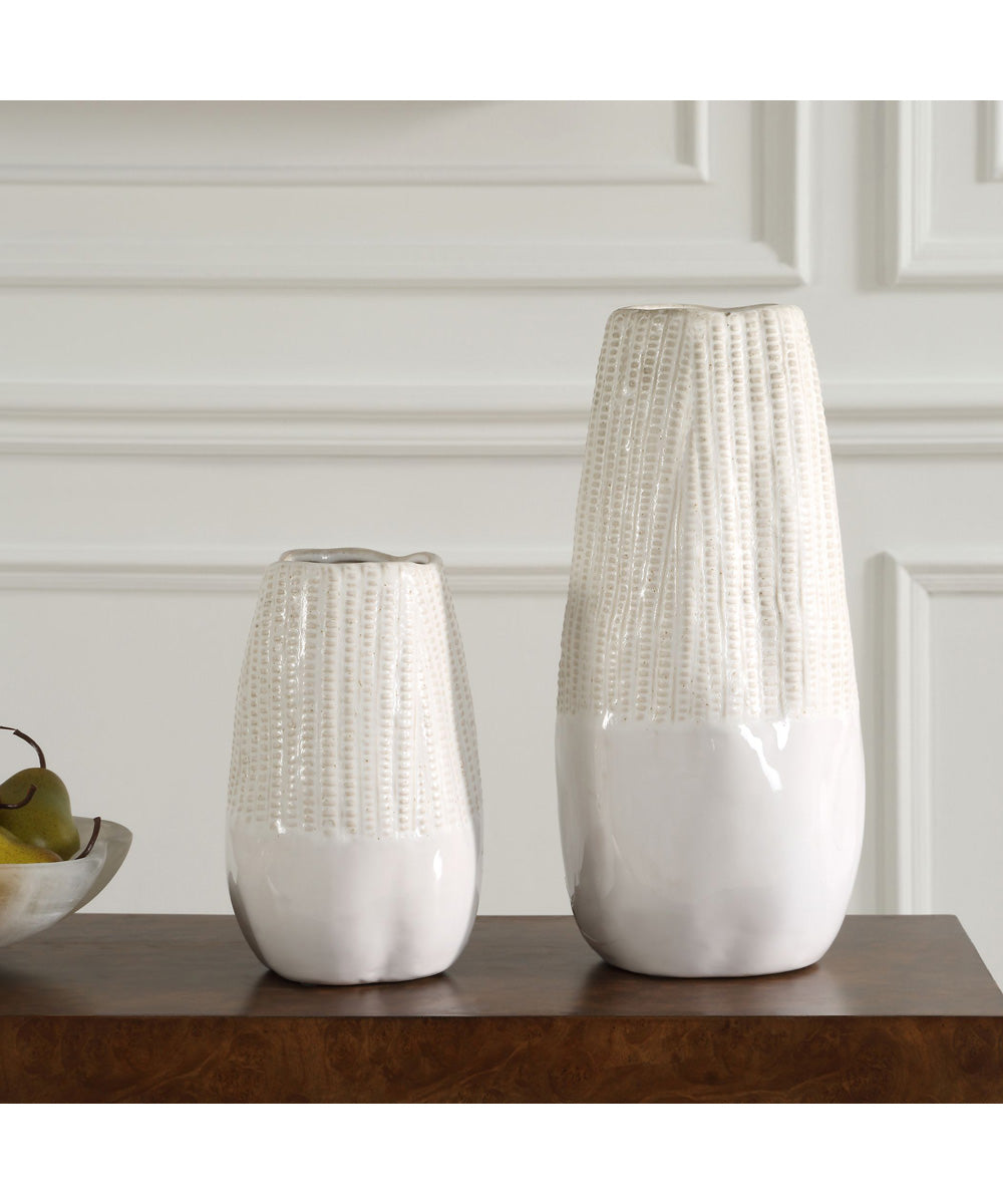 Echo Ridge White Vases Set of 2