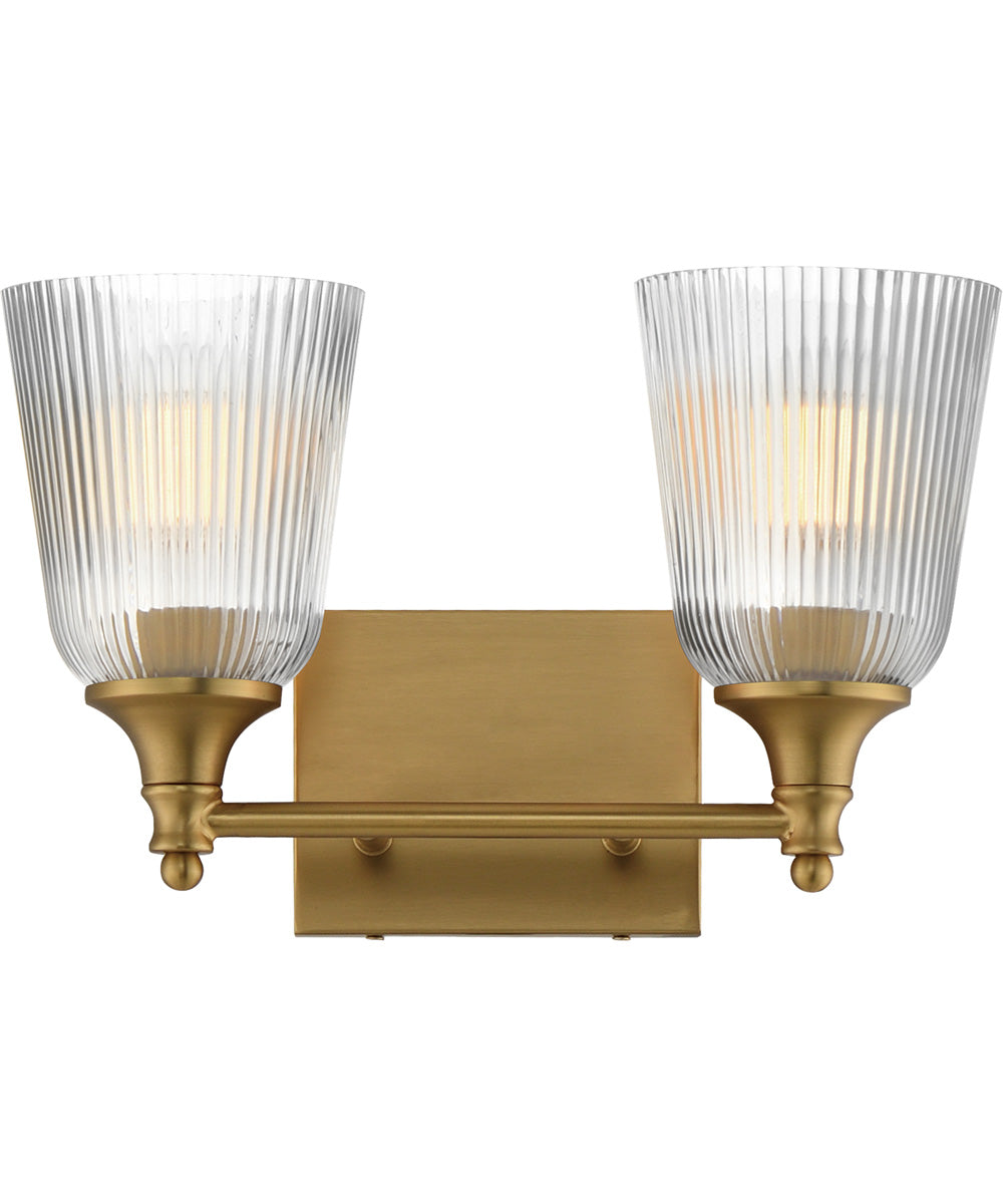 Julip 2-Light Bath Vanity Natural Aged Brass