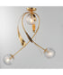 Firenze 3-Light Flush Mount Gold Leaf