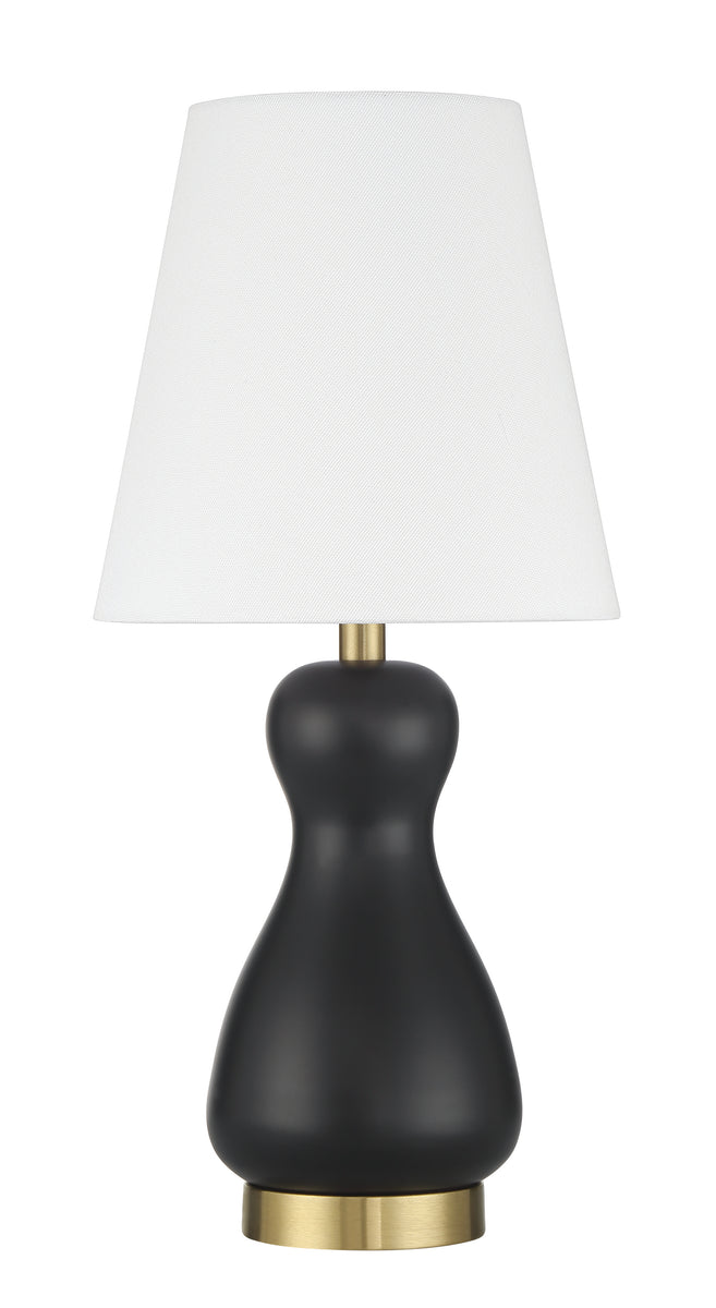 Gloria  1-Light Lighting Flat Black/Satin Brass