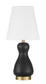 Gloria  1-Light Lighting Flat Black/Satin Brass