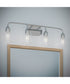 Ilia 4-Light Bath Vanity with Clear Glass Shade Polished Chrome