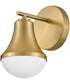 Haddie 1-Light Small Single Light Vanity in Lacquered Brass