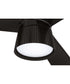 Canto 52" 3-Blade Indoor/Outdoor Rated Damp Ceiling Fan 1-Light Fan Flat Black