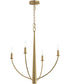 Jheni 4-Light Medium Chandelier Brushed Gold