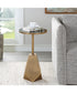 Comet Geometric Bronze Accent Table