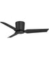 Rynn 48-in. 3-Blade Flush Mount Modern LED Ceiling Fan Matte Black