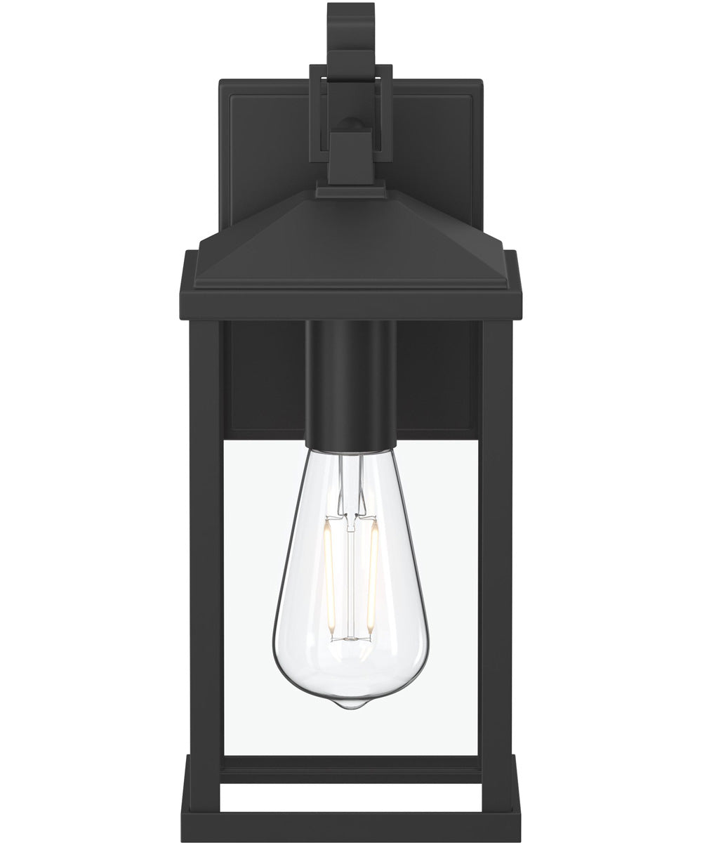 Cantley Medium Outdoor Wall Lantern with Clear Glass Panels Matte Black
