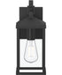 Cantley Medium Outdoor Wall Lantern with Clear Glass Panels Matte Black
