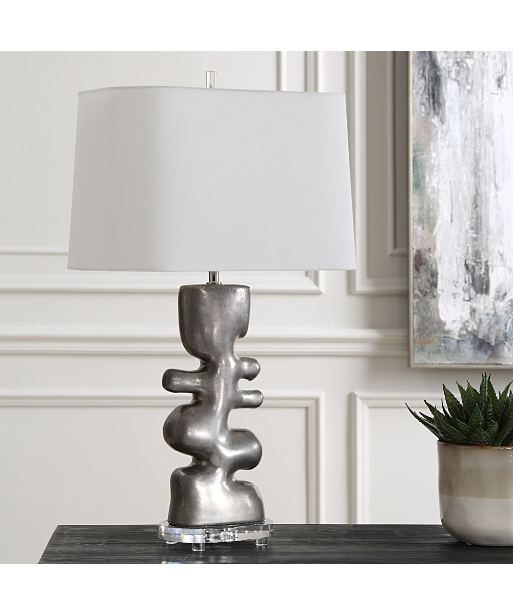 Free Flowing Nickel Table Lamp