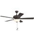 EOS 2 Light Frosted White Bowl 52" Ceiling Fan 2-Light Fan Classic Bronze
