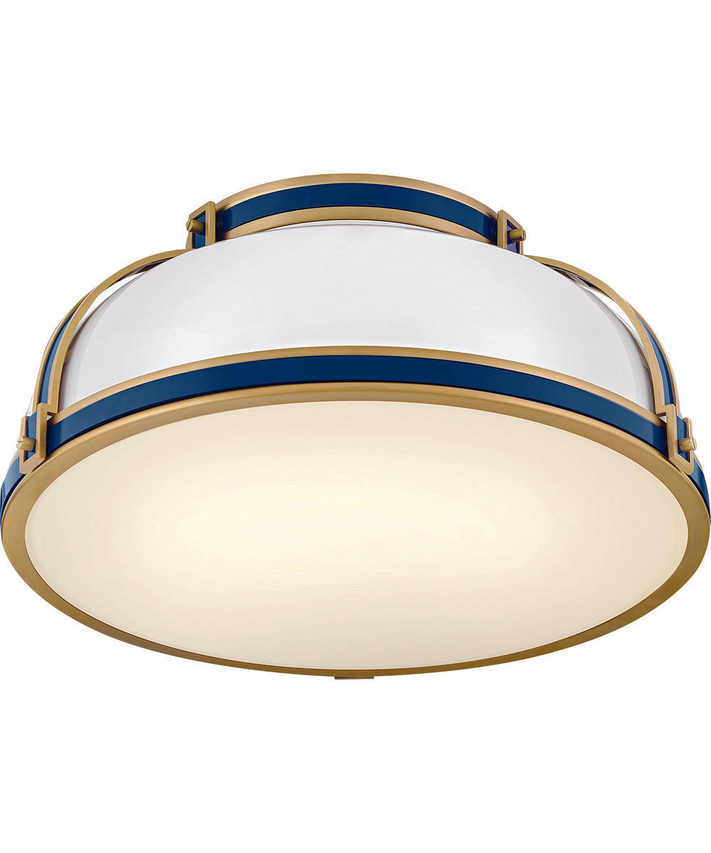 Barton 3-Light Medium Flush Mount in Gloss White