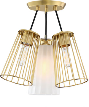 Liana 4 Light Semi Flush Mount Brushed Gold