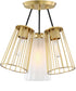 Liana 4 Light Semi Flush Mount Brushed Gold