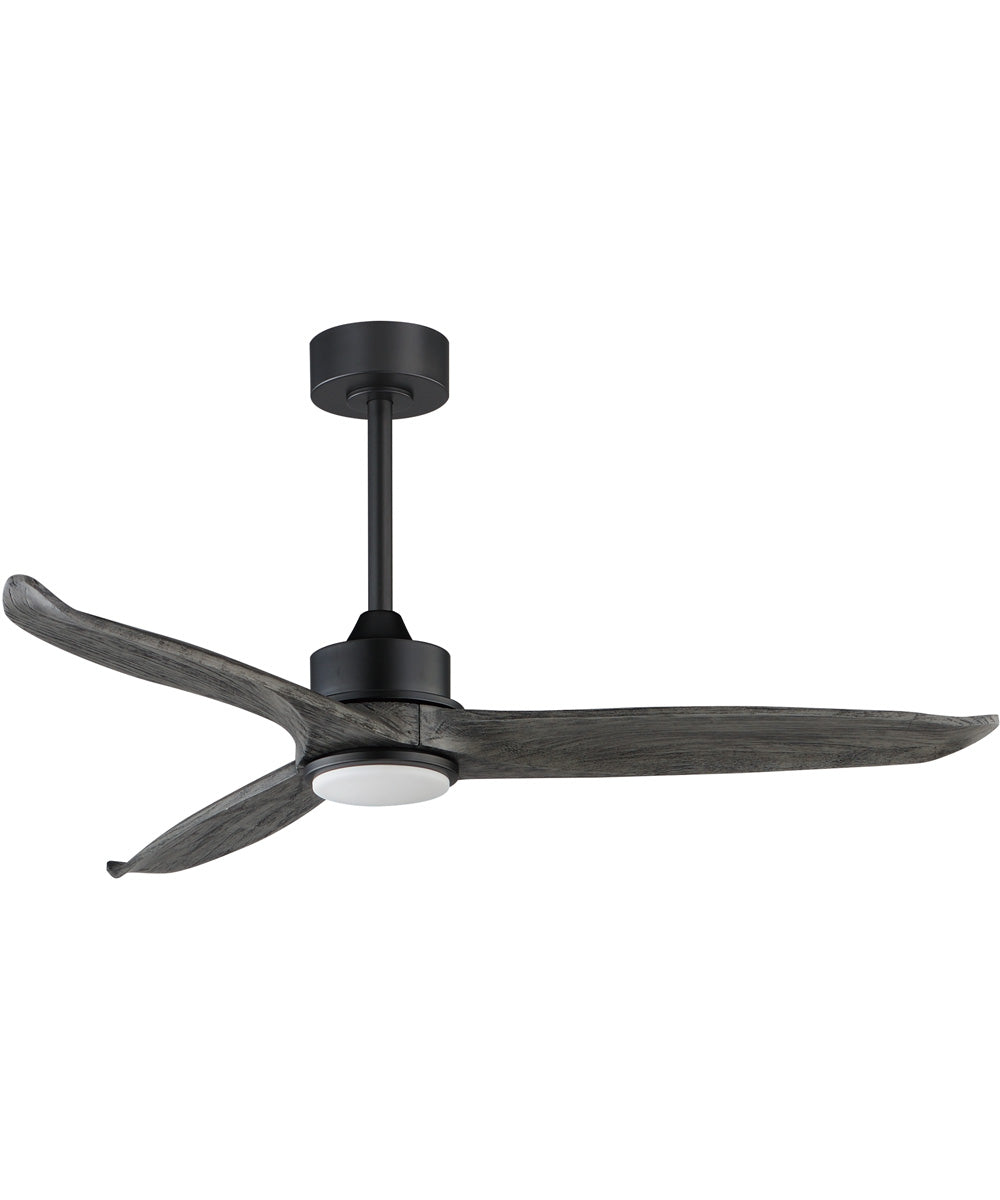 Woodwind 52 inch Solid Wood Blade Fan w LED Light Kit Black