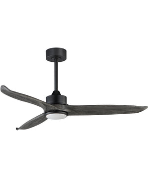 Woodwind 52 inch Solid Wood Blade Fan w LED Light Kit Black