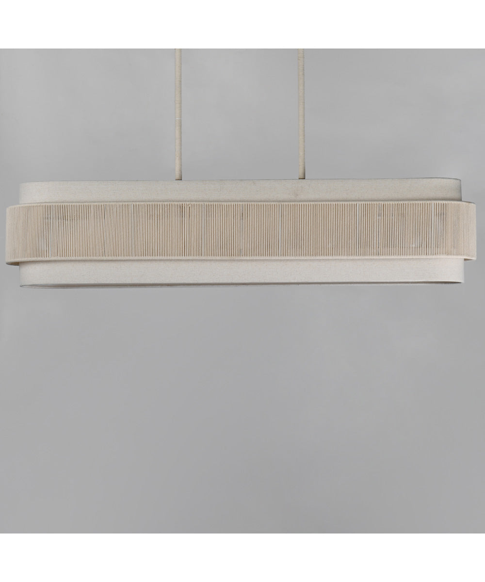 Seacliff 5-Light Linear Chandelier Natural Aged Brass