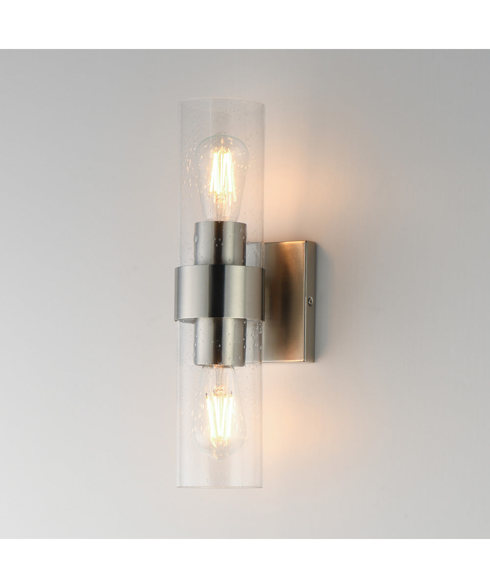 Livingston 2-Light Sconce Satin Nickel