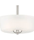 Malone 2 Light Semi Flush Brushed Nickel