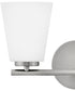 Bri 2-Light Small Two Light Vanity in Brushed Nickel