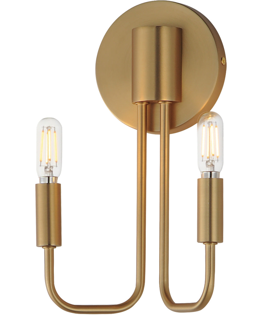 Abner 2-Light Wall Sconce Natural Aged Brass