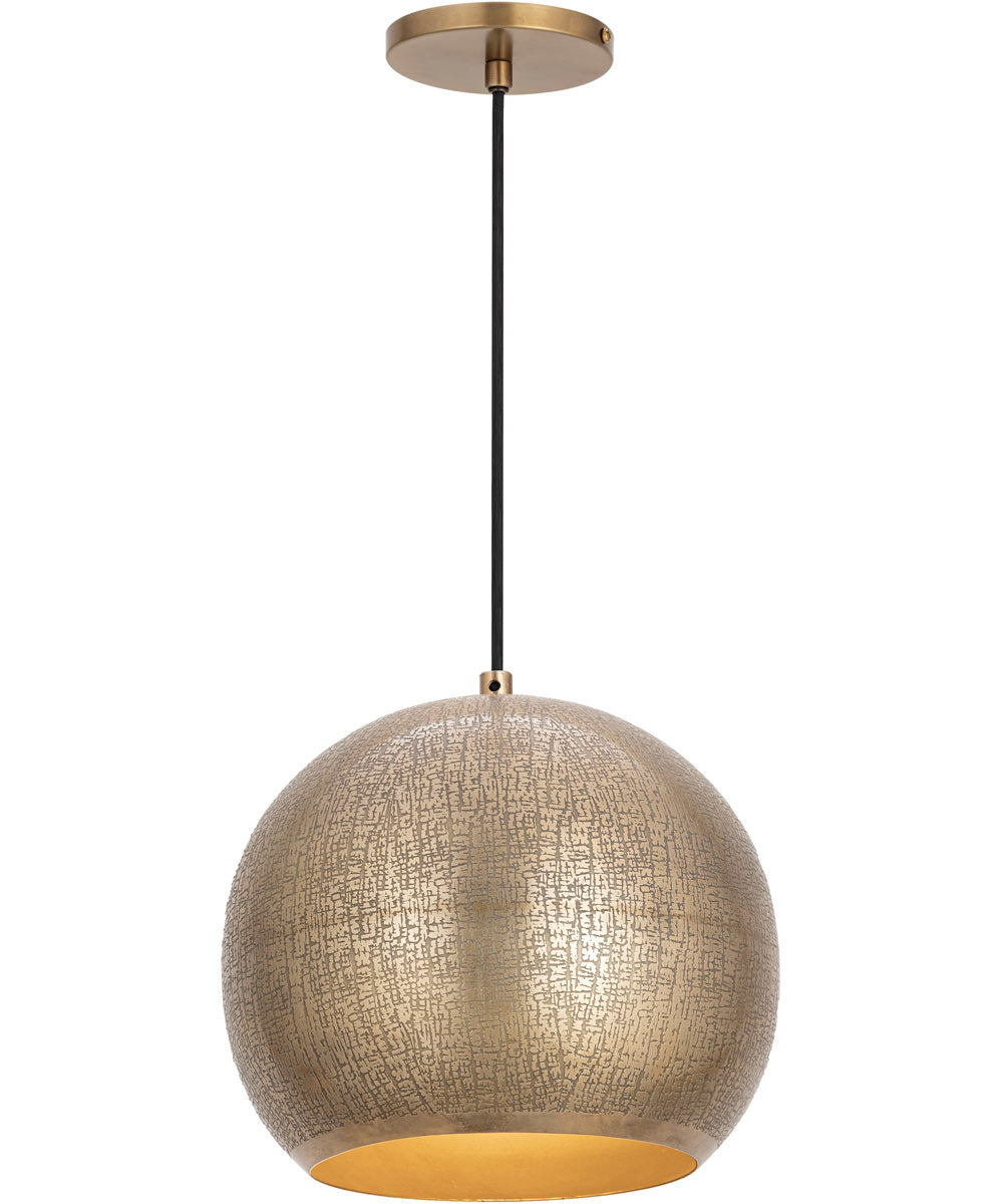 Aurelia 10 inch 1-Light Pendant Weathered Brass