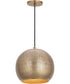 Aurelia 10 inch 1-Light Pendant Weathered Brass